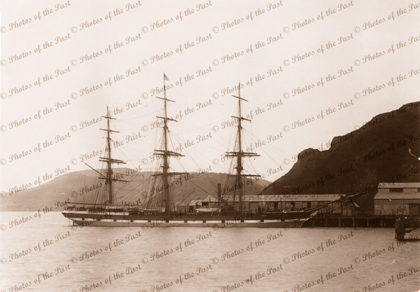 Clipper TIMARU, Port Chalmers, NZ. Built 1874. New Zealand. Shipping