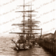 Barque LAIRA sunk at Dunedin wharf 1898. Built 1870. Shipping. New Zealand