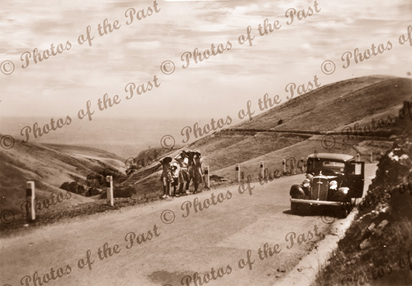 Sellicks Hill Road, SA. January 1939. South Australia. Car