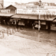 Flooded Unley Road shops, SA. c1950s. South Australia