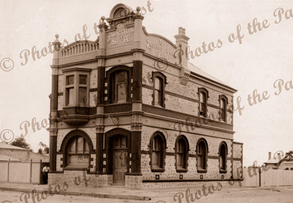 Newly built Savings Bank of SA at Kadina, SA. 1908. South Australia.