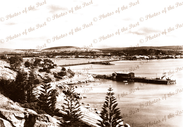 Panorama from Granite Island, Victor Harbor, SA. South Australia. 1920s