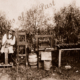 L. Foureur of Mitcham, SA. Demonstrating making apple cider. c1910