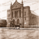 Unknown church at Boulder/Kalgoorlie WA. Horse & buggy at front. 1910s. Western Australia