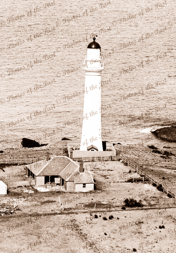 Aerial view Split Point lighthouse at Aireys Inlet, Vic. c1937