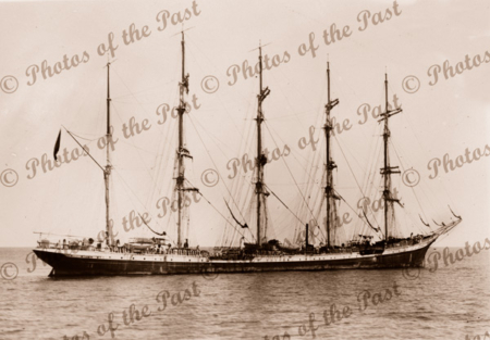 5m Barque FRANCE (2) at anchor. Built 1911
