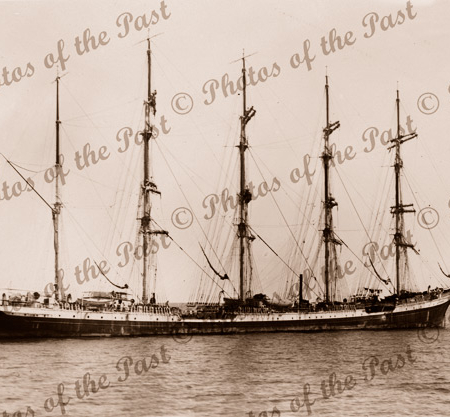 5m Barque FRANCE (2) at anchor. Built 1911