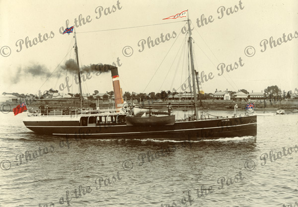 SS CERES in Port River (Captain Spells), SA. 1907. South Australia. Shipping