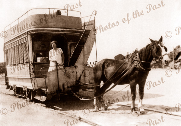 Victor Harbor Horse Tram. SA c1950s. South Australia. Granite Island