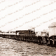 Train, Largs Bay jetty, SA. 1900. Large Pier Hotel South Australia