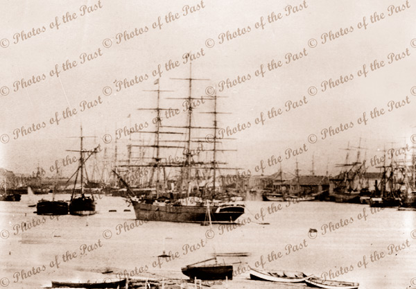 Port Adelaide shipping, SA. South Australia. 1880s
