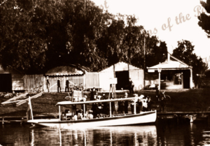 Excursion boat on River Torrens, Adelaide, SA. c 1910s. South Australia