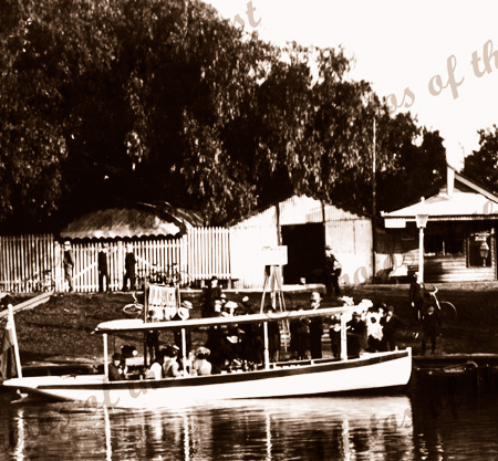 Excursion boat on River Torrens, Adelaide, SA. c 1910s. South Australia
