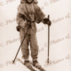 Robert Falcon Scott on skis BAE. 1910. British Antarctic Expedition