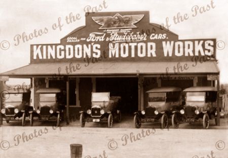 Kingdon's Motor Works, Loxton, SA. South Australia. Cars