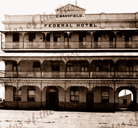 Federal Hotel, Bundaberg Qld. c1920s Queensland. E. Mansfield c1920s