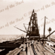 Construction of Rapid Bay Jetty, SA. Showing pile driver. C1940s. South Australia. Pier