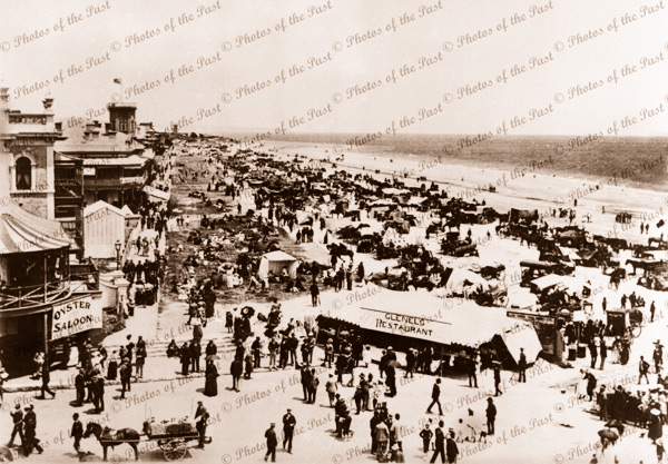 Glenelg, SA. 28 Dec 1896 South Australia. Beach, forshore, restaurant. Proclamation Day