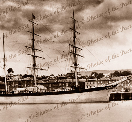 Barque ETHEL at Hobart, TAS. c1900s. Ship