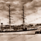 Barque ETHEL at Hobart, TAS. c1900s. Ship