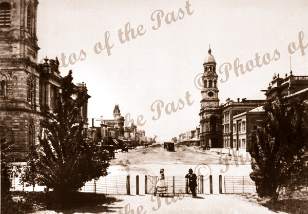 King William Street, Adelaide from Victoria Square. SA. 1872?. South Australia