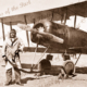 Bernard J Cullen with Harry Butler's Avro Bi-plane 26 Dec.1919. Aviation