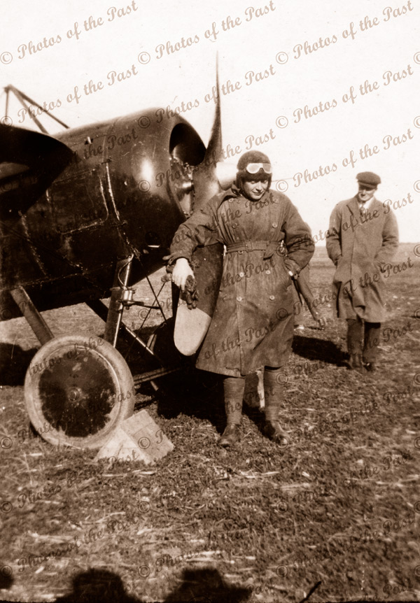 Harry Butler with Bristol M1C mono-plane at Minlaton, SA. 1919. South Australia. Aviator