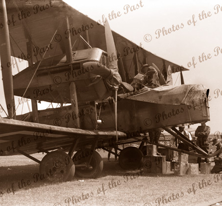 Vickers Vimy at Sydney, NSW after record breaking flight from UK. New South Wales, 1919. Aviation
