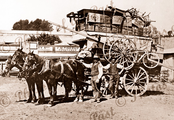 Moving house (laden horse drawn wagon). All packed & ready to go. c1890s