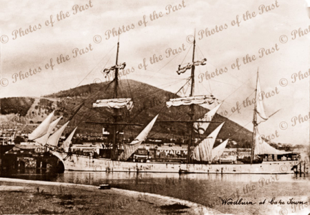 3M Barque WOODBURN, 1552 tons, at Capetown. Built 1896. (Wrecked Fiji). Shipping