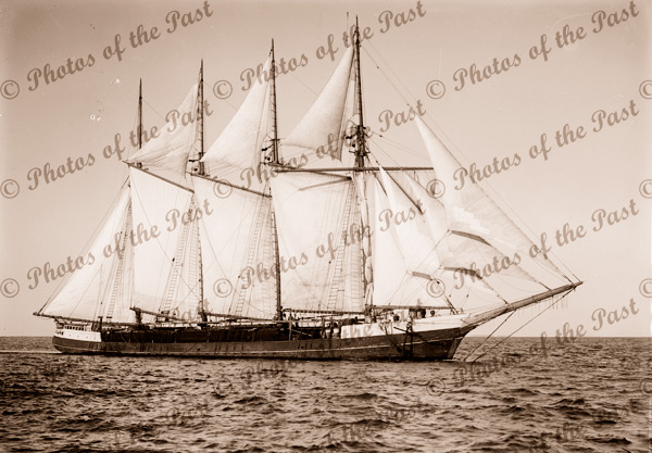 4M Schooner ALUMNA under sail. Built 1901. Shipping