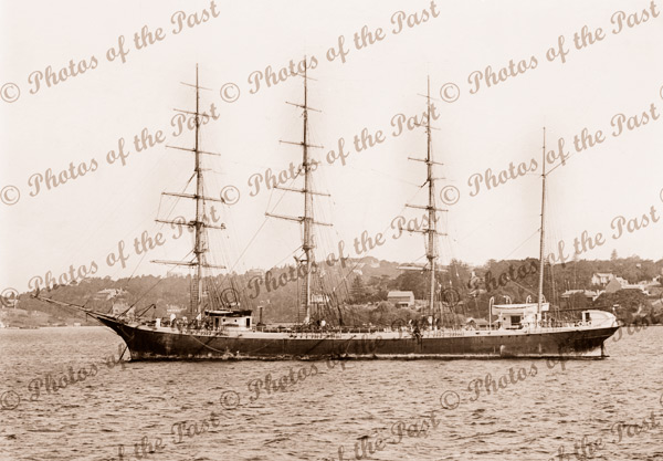 4M Barque ANCONDA at anchor. Built 1892. Ship