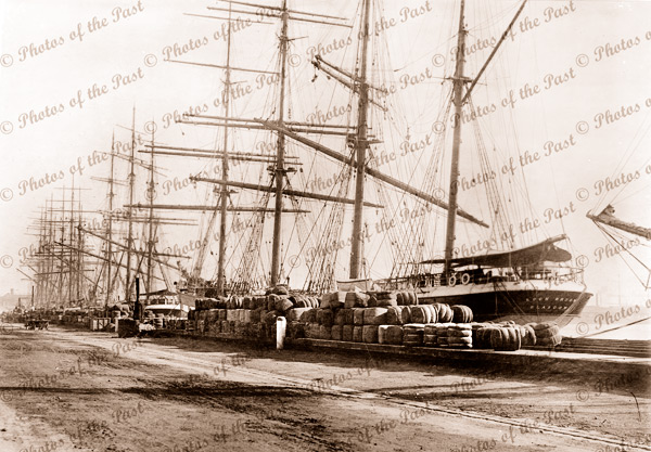 Shipping at Melbourne, Vic. Barque LOCH BROOM in Victoia Dock
