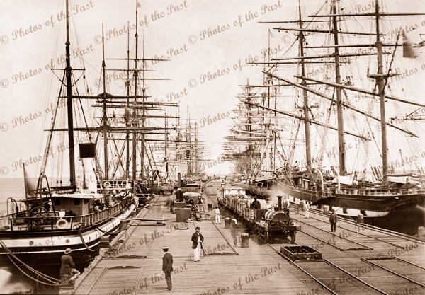 Railway Pier, Port Melbourne, Vic. Victoria. 1871. Shipping