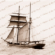 Topsail Schooner ALPHA under sail. Tall ship