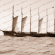 6M Schooner OREGON FIR under sail. 1920s. tall Ship