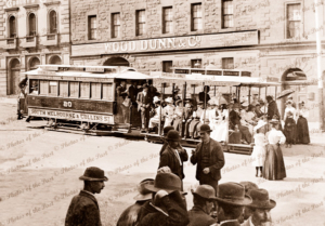 Cable tram, Market Street, Melbourne, Vic.1880. Victoria