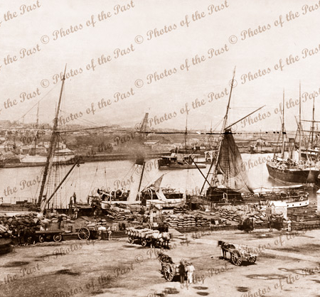 Early shipping on the Yarra River, Melbourne, Vic. Victoria c1870s