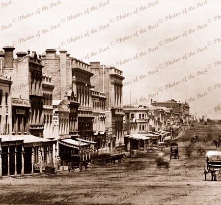 Collins Street from Swanston Street, Melbourne, Vic. 1872