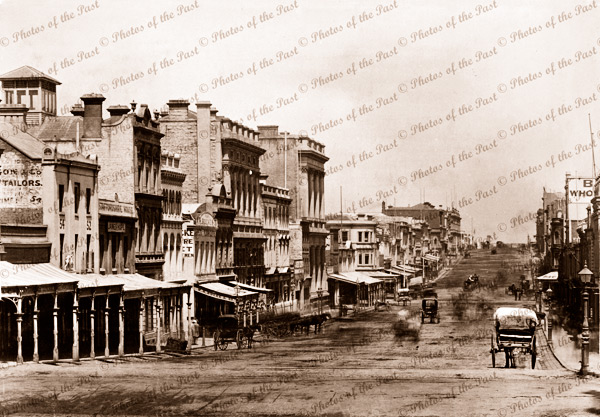 Collins Street from Swanston Street, Melbourne, Vic. 1872