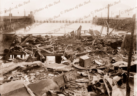 St.Kilda Men's Baths. Melbourne Vic. Destroyed by fire. 19 November 1925. Victoria.