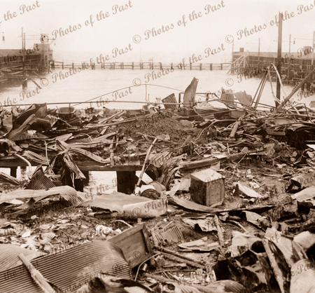 St.Kilda Men's Baths. Melbourne Vic. Destroyed by fire. 19 November 1925. Victoria.