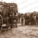 Weighing and loading wheat onto wagons, Cressy, Vic. c1910. Victoria