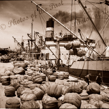 Loading wool, Port Adelaide, South Australia. c1930s