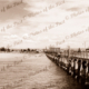 View to shore from Largs Bay jetty, SA. South Australia. Largs Pier Hotel. 1940s