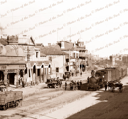 Ellen Street, Port Pirie, SA. Train. 1910s South Australia.