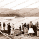 Launching of ketch MIENA at Port Cygnet, Tasmania.1935. Shipping