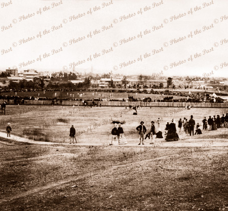 W.G.Grace's England Eleven Vs S.A.C.A. Adelaide Oval, SA. March 1874. Cricket. South Australia