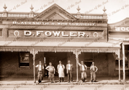 D. Fowler, Blacksmith & Wheelwright, Ararat, Victoria. c1890