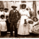 Wedding at Point McLeay Mission, Lake Alexandrina, South Australia. Aboriginal. 1906, from post card